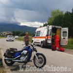 Osasco: moto fuori strada, centauro ferito in via San Secondo