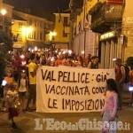 Manifestazione no vax a Torre Pellice