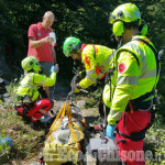 Malore sui monti in Valsangone, soccorso in elicottero 42enne di Trana