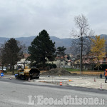 Viabilità in Val Chisone: un semaforo per terminare la rotatoria di Villar Perosa
